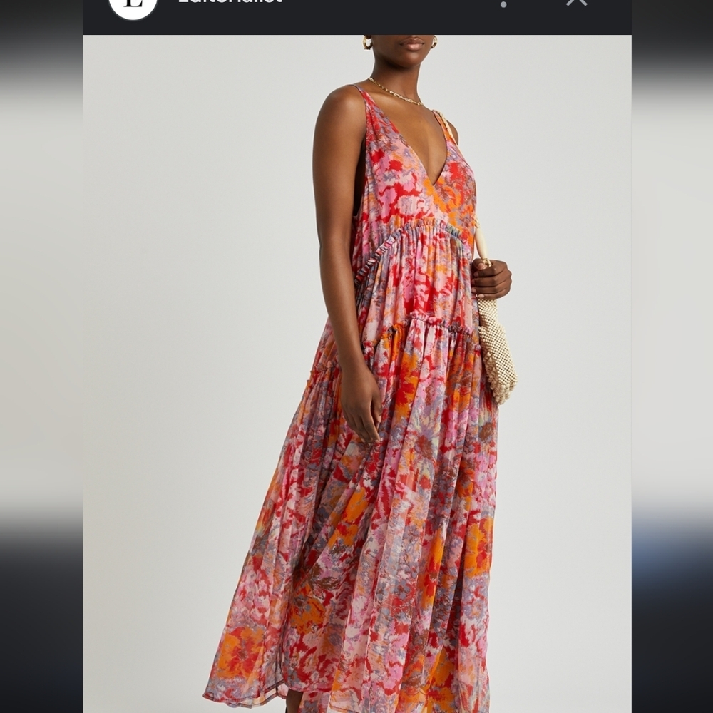 Free People Julianna Chiffon Maxi Dress Size Large